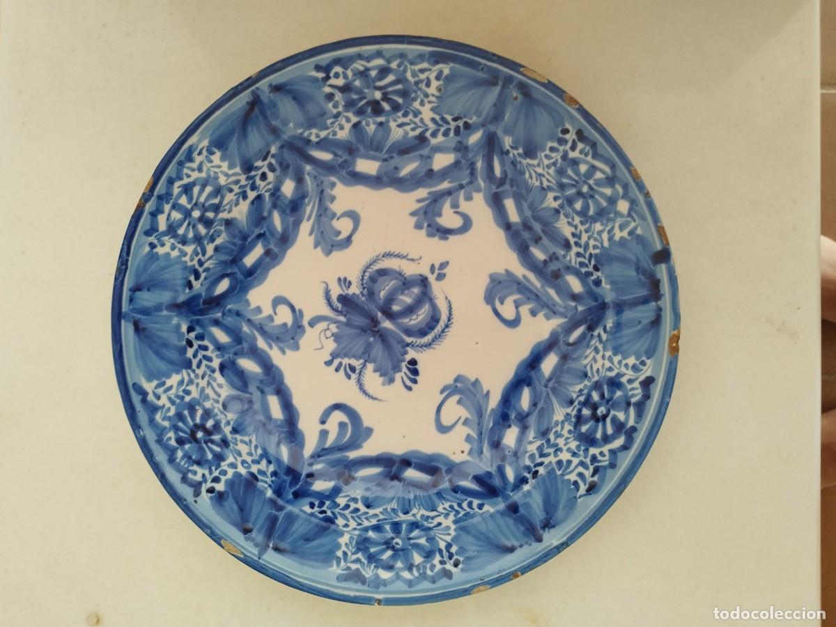 Antiquit&auml;ten: Plato azul cer&aacute;mica Manises