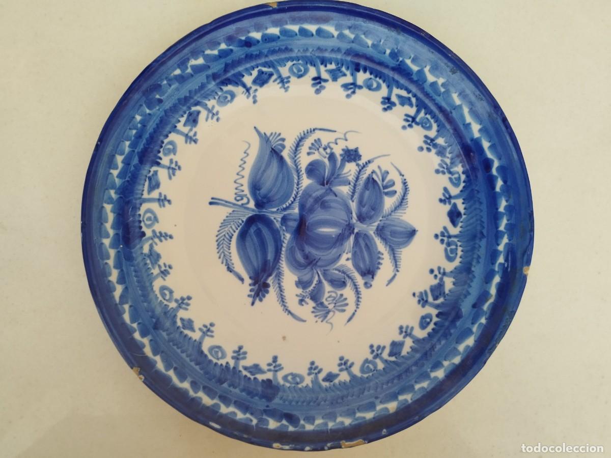 Antiquit&auml;ten: Plato azul cer&aacute;mica Manises