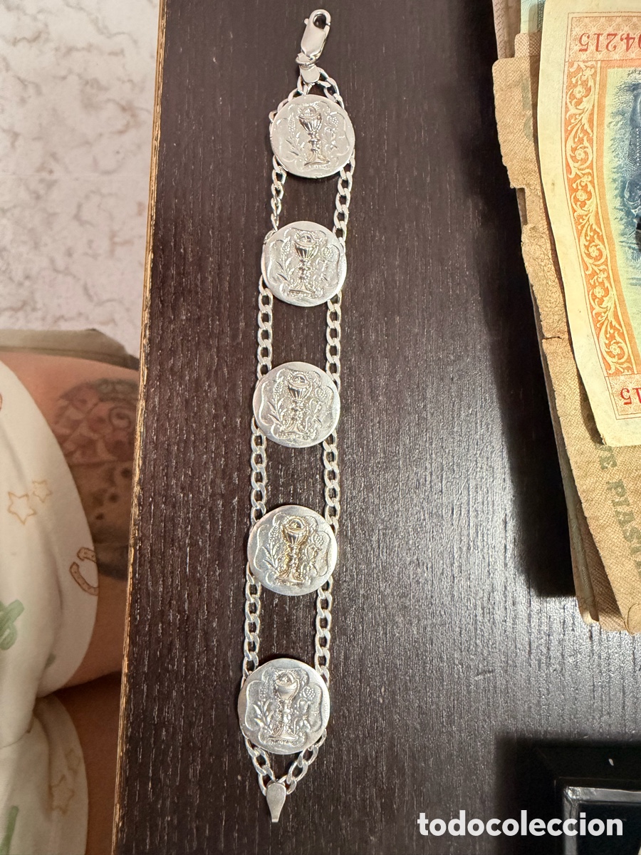 Antig&uuml;edades: Pulsera de plata primera comunion