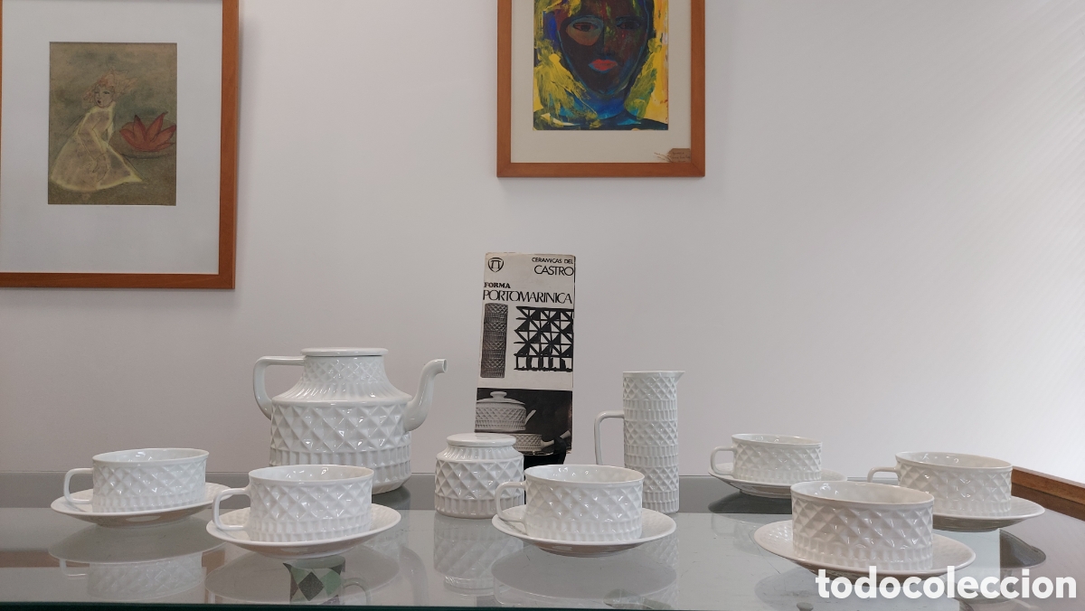Antig&uuml;edades: Juego de t&eacute; Cer&aacute;micas Del Castro a&ntilde;os 60 - Foto 3