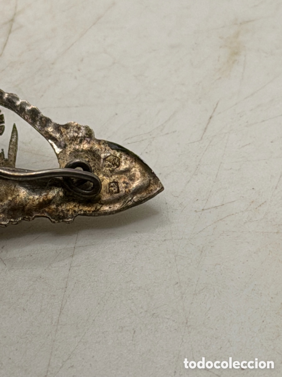Antig&uuml;edades: Antiguo Broche Virgen Plata de Ley - Foto 6