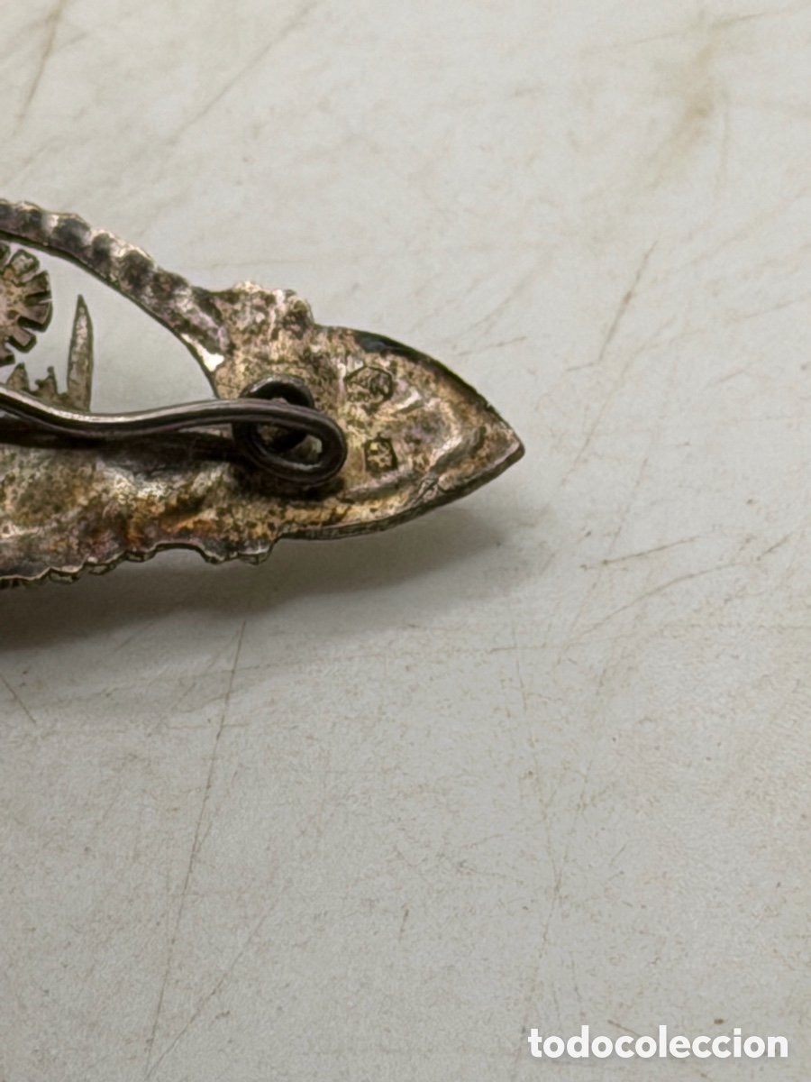 Antig&uuml;edades: Antiguo Broche Virgen Plata de Ley - Foto 7