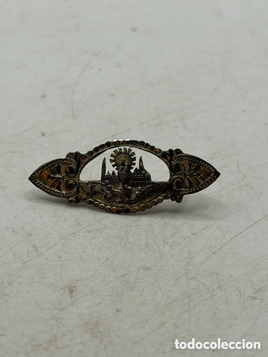 Antig&uuml;edades: Antiguo Broche Virgen Plata de Ley