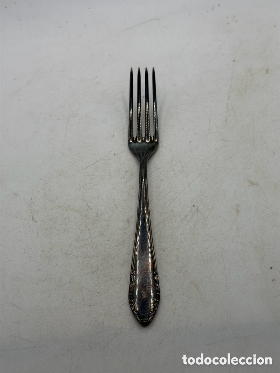 Antig&uuml;edades: Antiguo Tenedor Plata Meneses - Foto 2