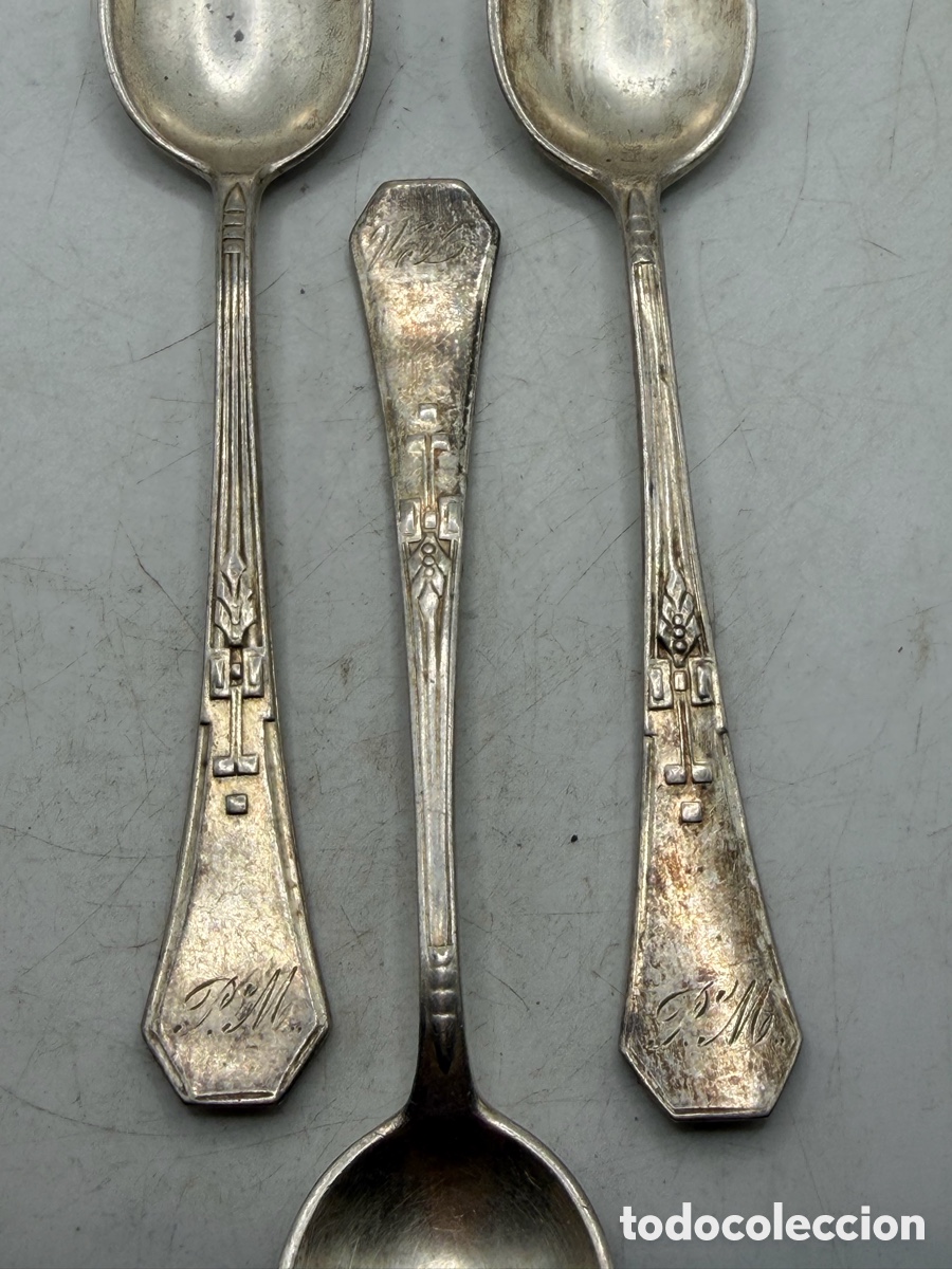 Antig&uuml;edades: Tres Cucharas de Plata Meneses - Foto 3