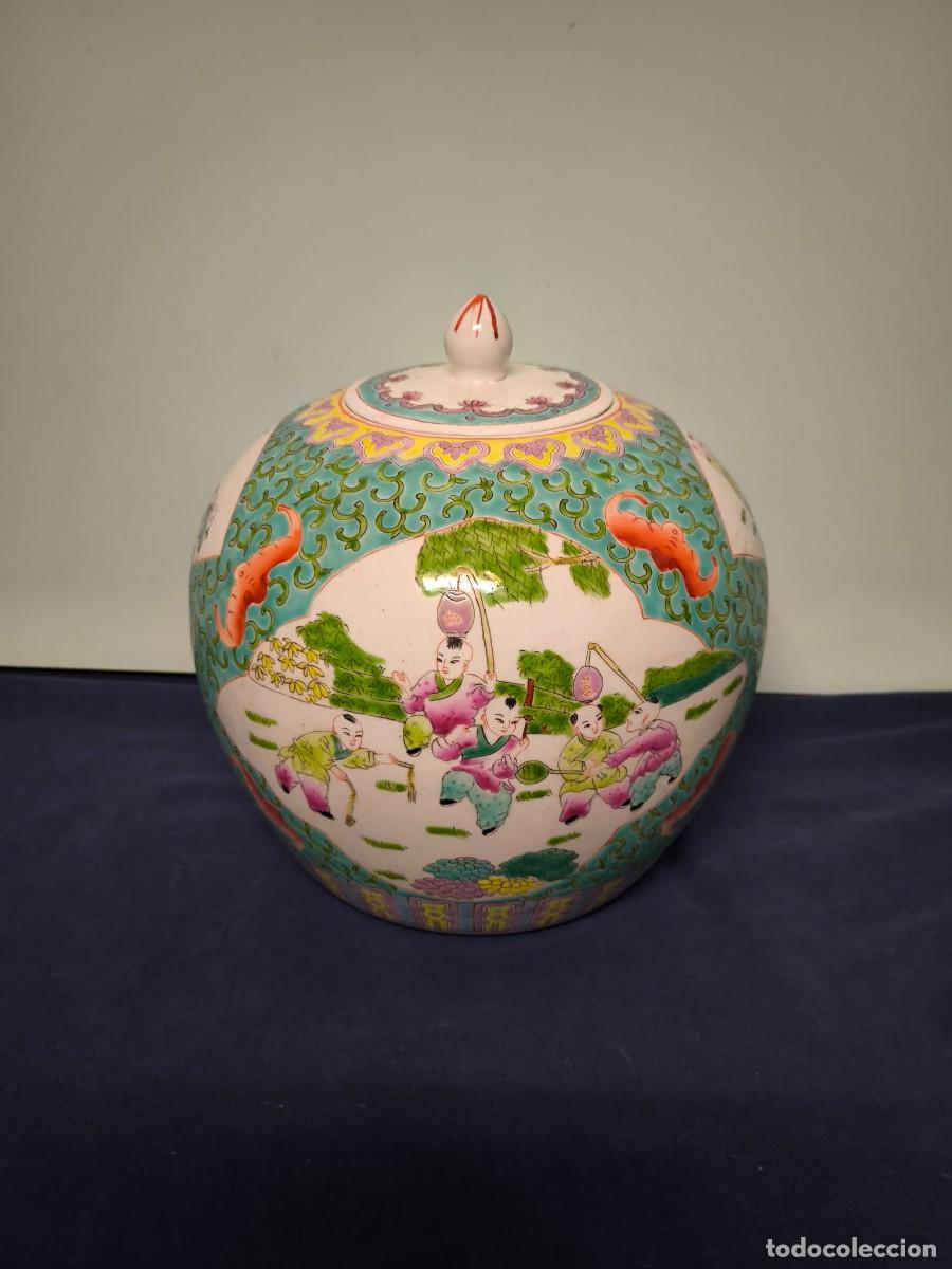Antig&uuml;edades: TIBOR CHINO EN PORCELANA FAMILIA ROSA
