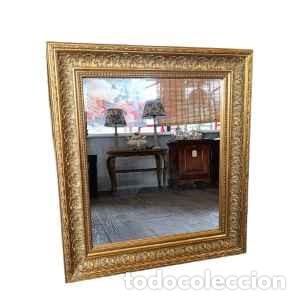 Antig&uuml;edades: ESPEJO DORADO RECTANGULAR
