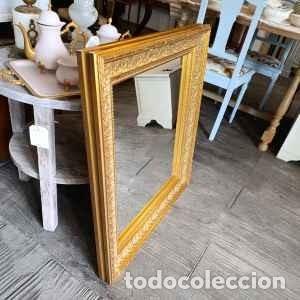 Antig&uuml;edades: ESPEJO DORADO RECTANGULAR - Foto 4