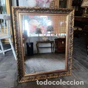 Antig&uuml;edades: ESPEJO DORADO RECTANGULAR - Foto 2