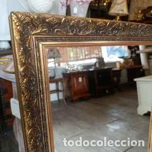 Antig&uuml;edades: ESPEJO DORADO RECTANGULAR - Foto 3