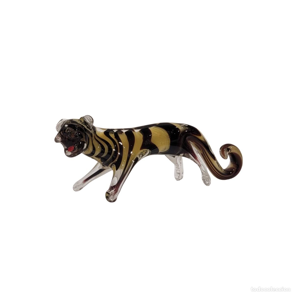 Antig&uuml;edades: Figura, tigre de cristal de murano, artes decorativas de estilo contempor&aacute;neo, siglo XX &ndash; Murano, It