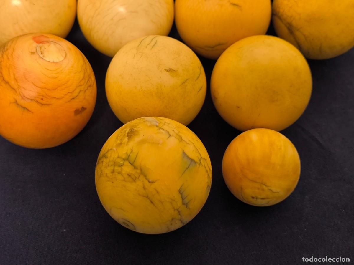 Antig&uuml;edades: CONJUNTO DE BOLAS DE BILLAR ANTIGUAS - Foto 5