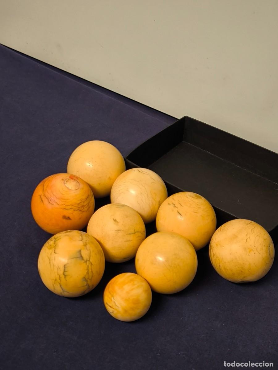 Antig&uuml;edades: CONJUNTO DE BOLAS DE BILLAR ANTIGUAS - Foto 6