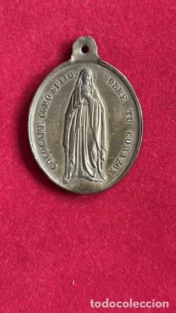 Antig&uuml;edades: medalla Inmaculada de las hijas de Maria, 4,1x3 cm , 10,44 grs