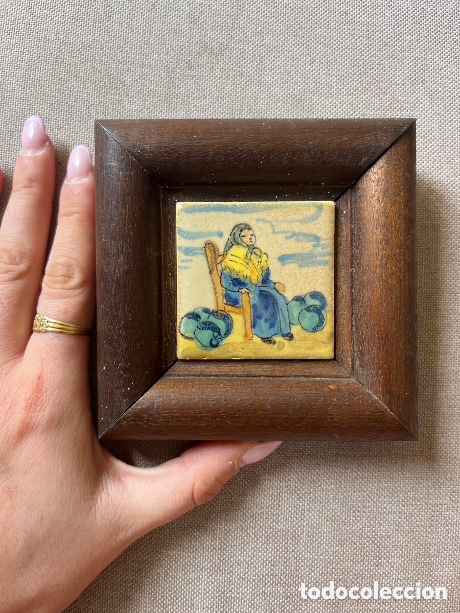 Antig&uuml;edades: Cuadro azulejo cer&aacute;mico Fallera Major 1984 &ndash; Valencia vintage