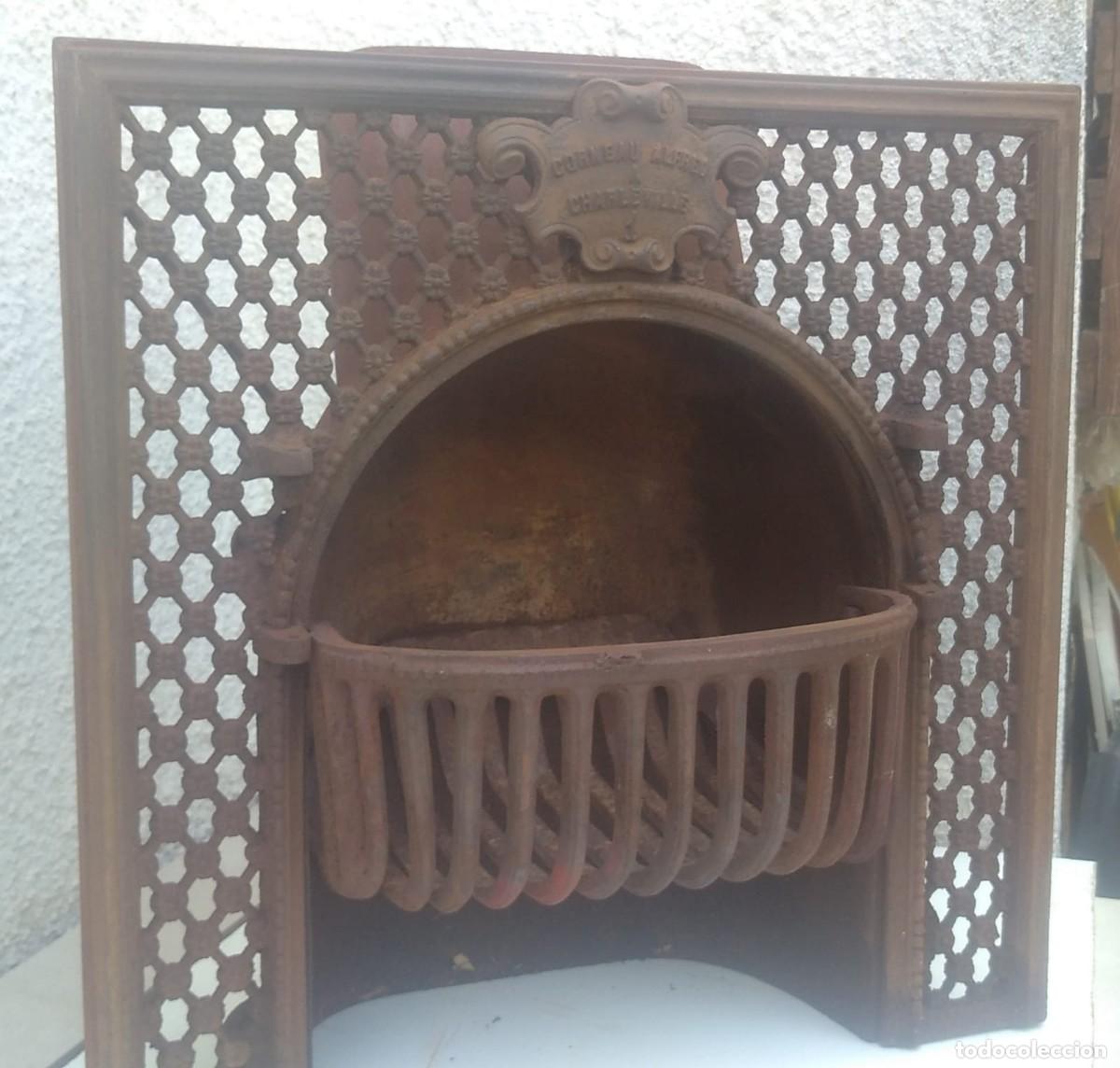 Antig&uuml;edades: Raro frontal de chimenea Corneau Alfred, Charleville, Francia, s XIX