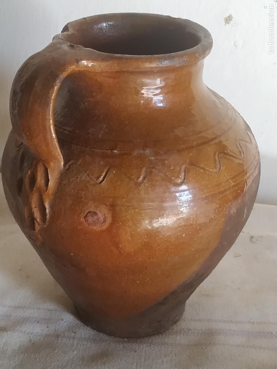 Antig&uuml;edades: Puchero orza olla alfarer&iacute;a extinguida Navalucillos (Toledo)