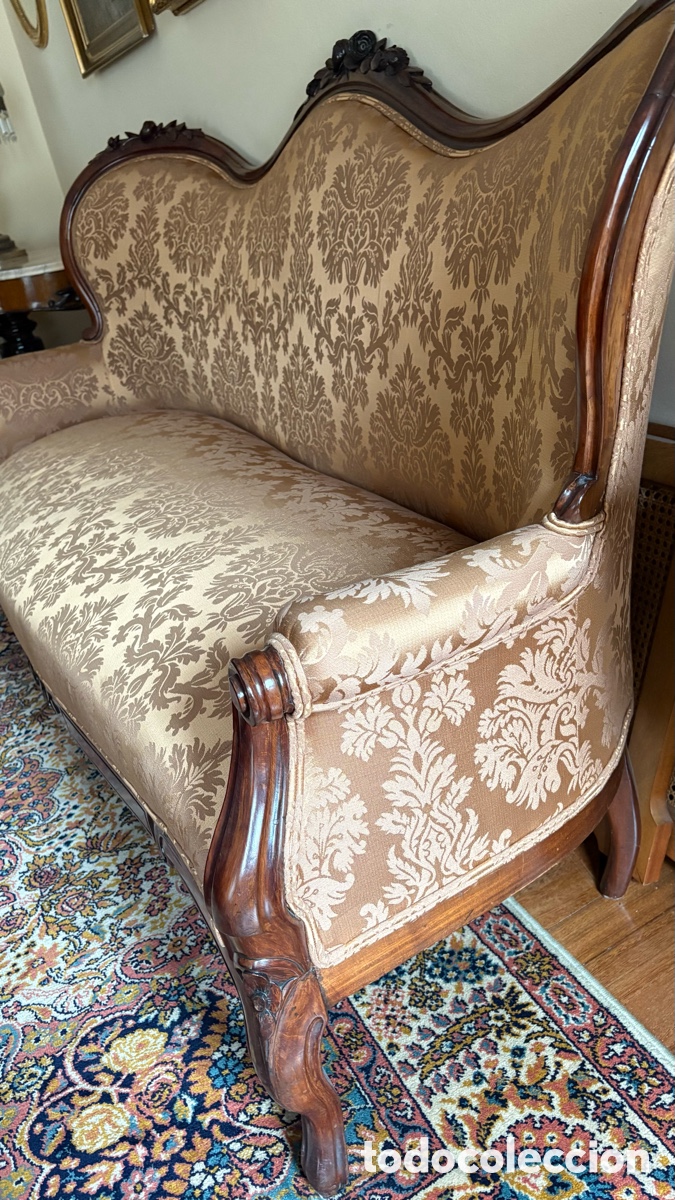 Antig&uuml;edades: Juego sal&oacute;n isabelino completo - Foto 4