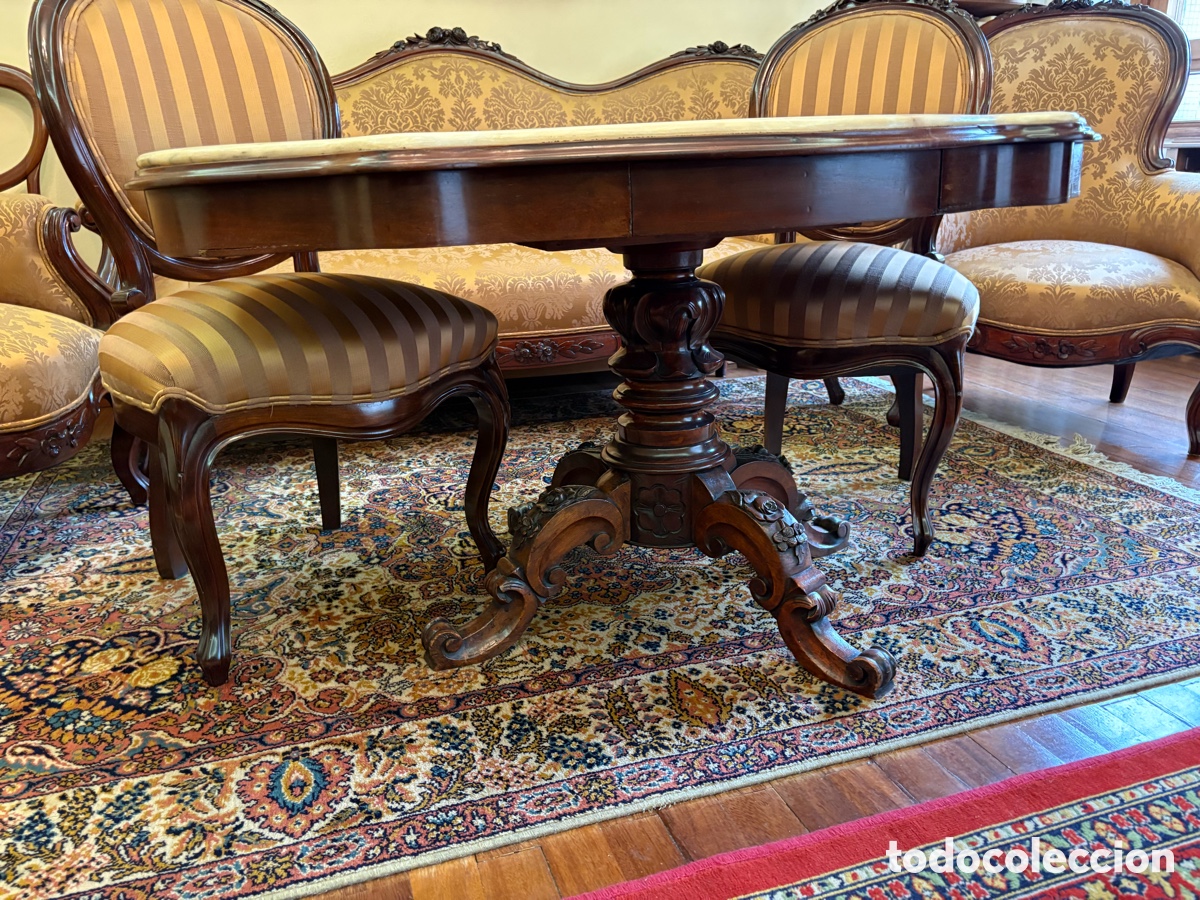 Antig&uuml;edades: Juego sal&oacute;n isabelino completo - Foto 17