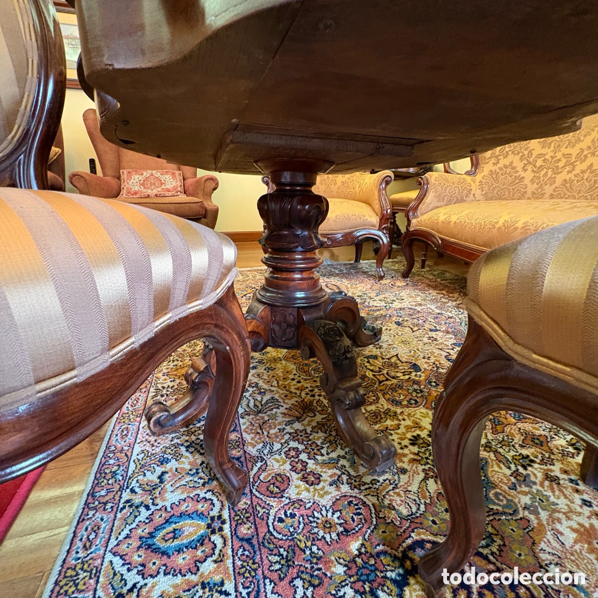 Antig&uuml;edades: Juego sal&oacute;n isabelino completo - Foto 22