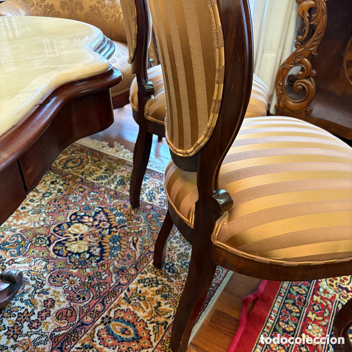 Antig&uuml;edades: Juego sal&oacute;n isabelino completo - Foto 25