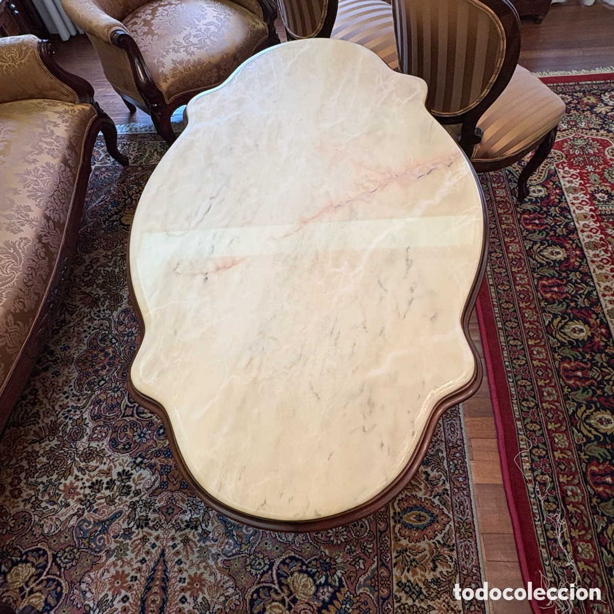 Antig&uuml;edades: Juego sal&oacute;n isabelino completo - Foto 27