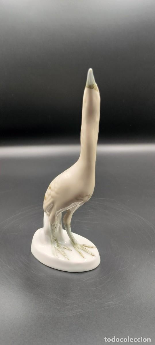 Antiques: Jaroslav Ježek - Royal Dux - Porcelanowa figurka Bąk (Ptak wodny) - Stan Idealny, Sygnowana