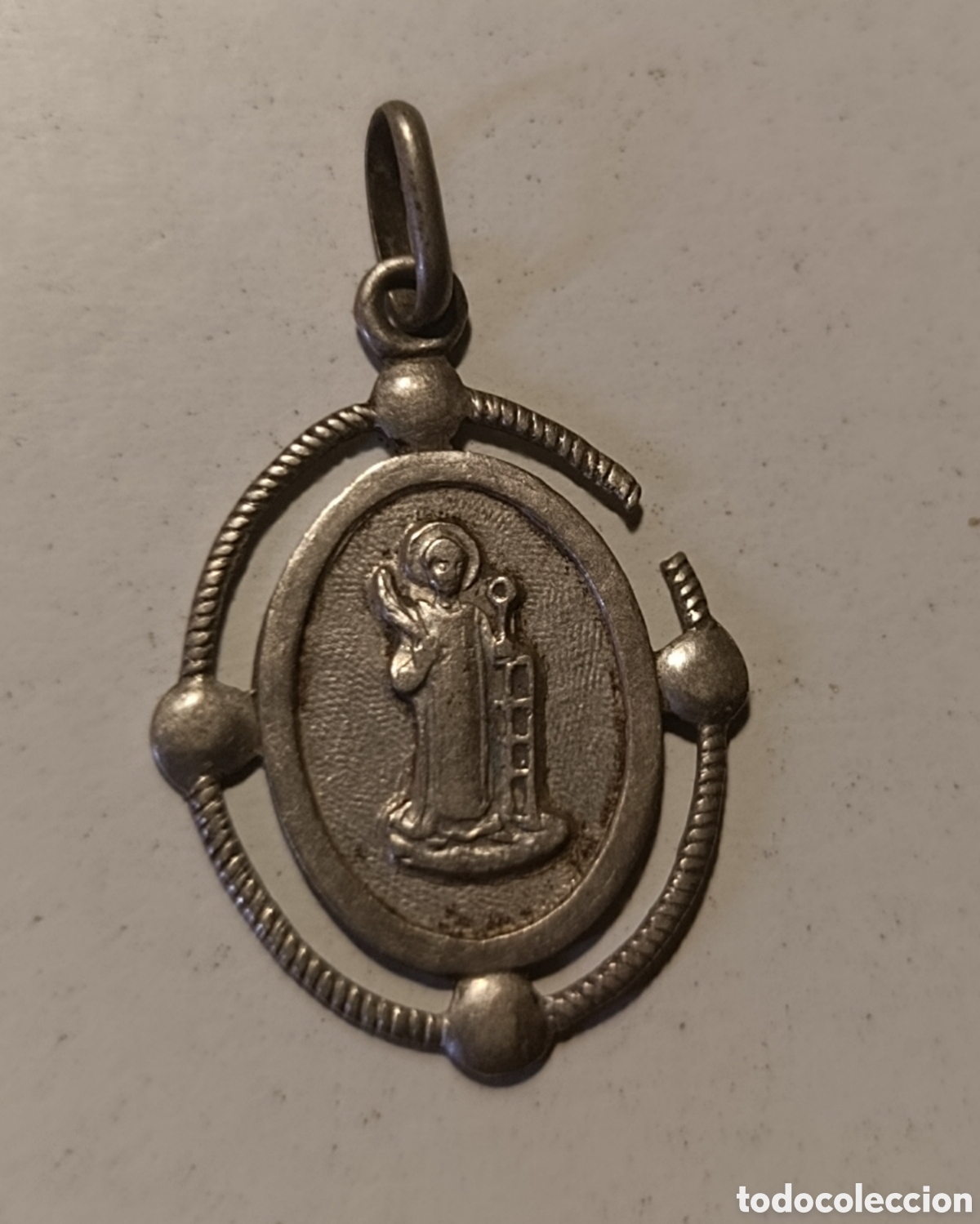 Antig&uuml;edades: SAN LORENZO medalla religiosa antigua plata