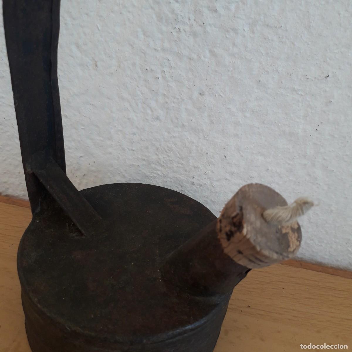 Antig&uuml;edades: CD4 CANDIL DE HOJALATA DE ACEITE - Foto 4