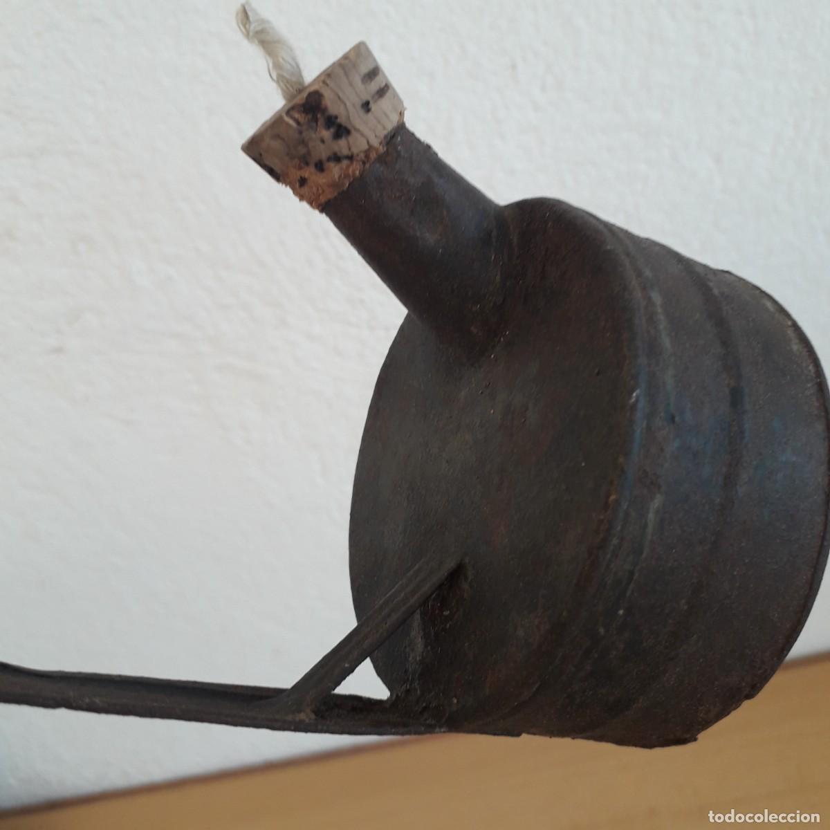 Antig&uuml;edades: CD4 CANDIL DE HOJALATA DE ACEITE - Foto 5