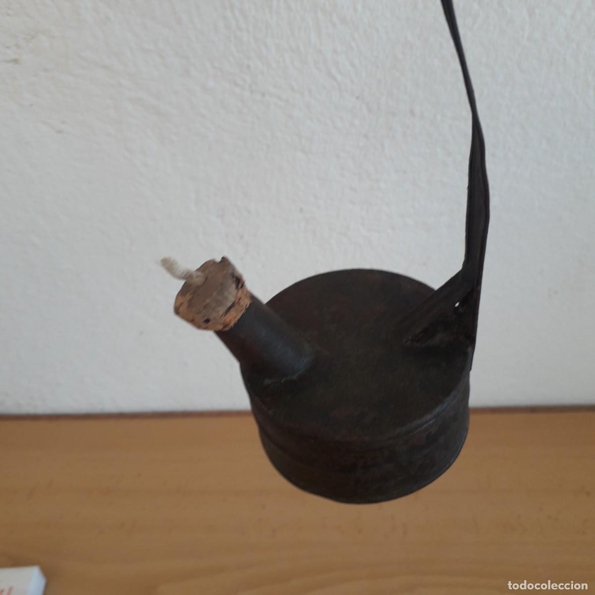 Antig&uuml;edades: CD4 CANDIL DE HOJALATA DE ACEITE - Foto 6