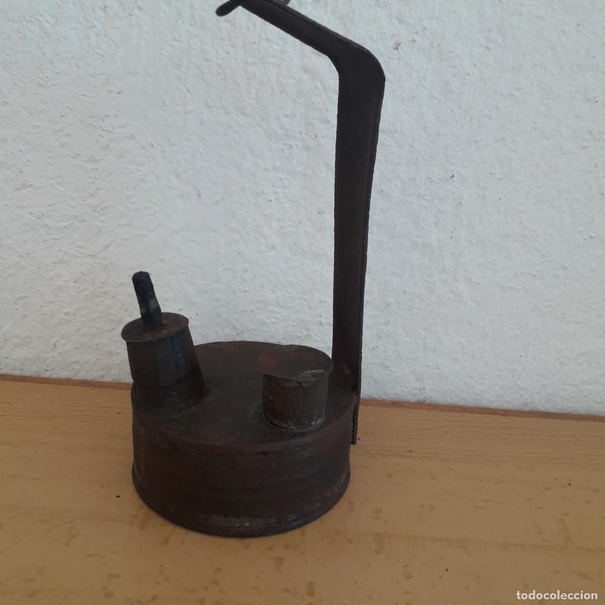 Antig&uuml;edades: CD3 CANDIL DE HOJALATA DE ACEITE - Foto 2