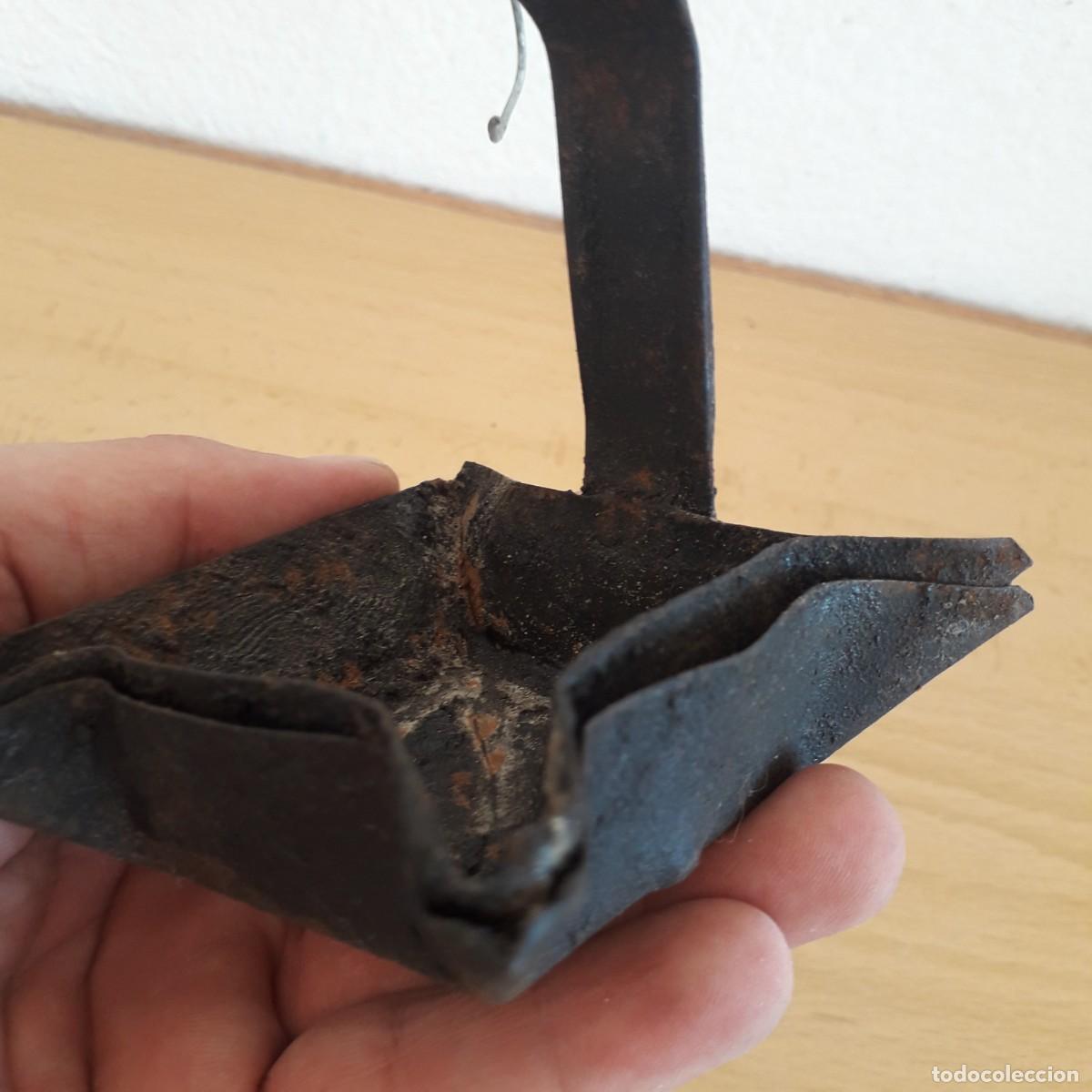 Antig&uuml;edades: CD2 CANDIL DE HOJALATA DOBLE CAZOLETA - Foto 5