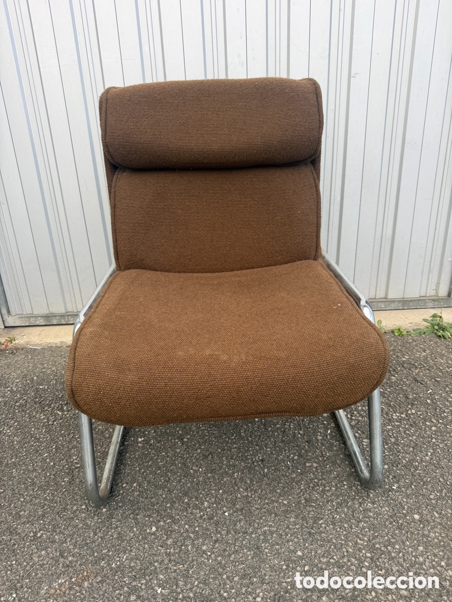 Antig&uuml;edades: 6 Sillones Vintage Tubo Cromado A&ntilde;os 70