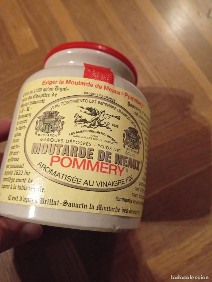 Antig&uuml;edades: Bote cer&aacute;mica Pommery de mostaza de gourmet