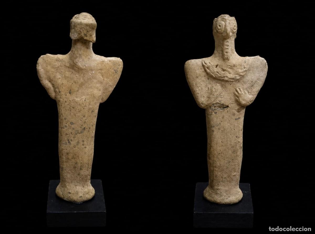 Antig&uuml;edades: Arqueologia. Lote de 3 diosas o &iacute;dolos sirio Hititas 2000 A.C.