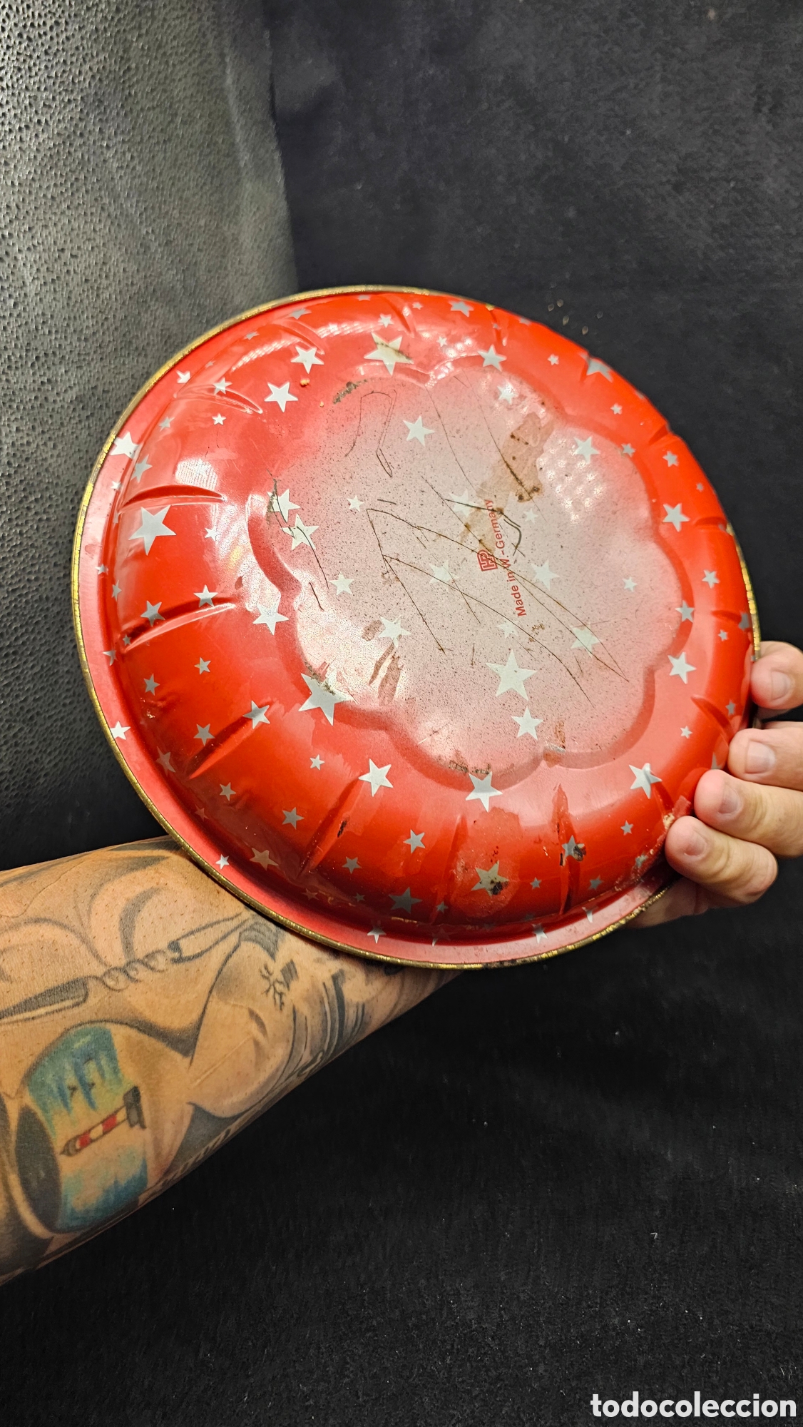 Antig&uuml;edades: Antiguos platos de chapa navide&ntilde;os - Foto 4