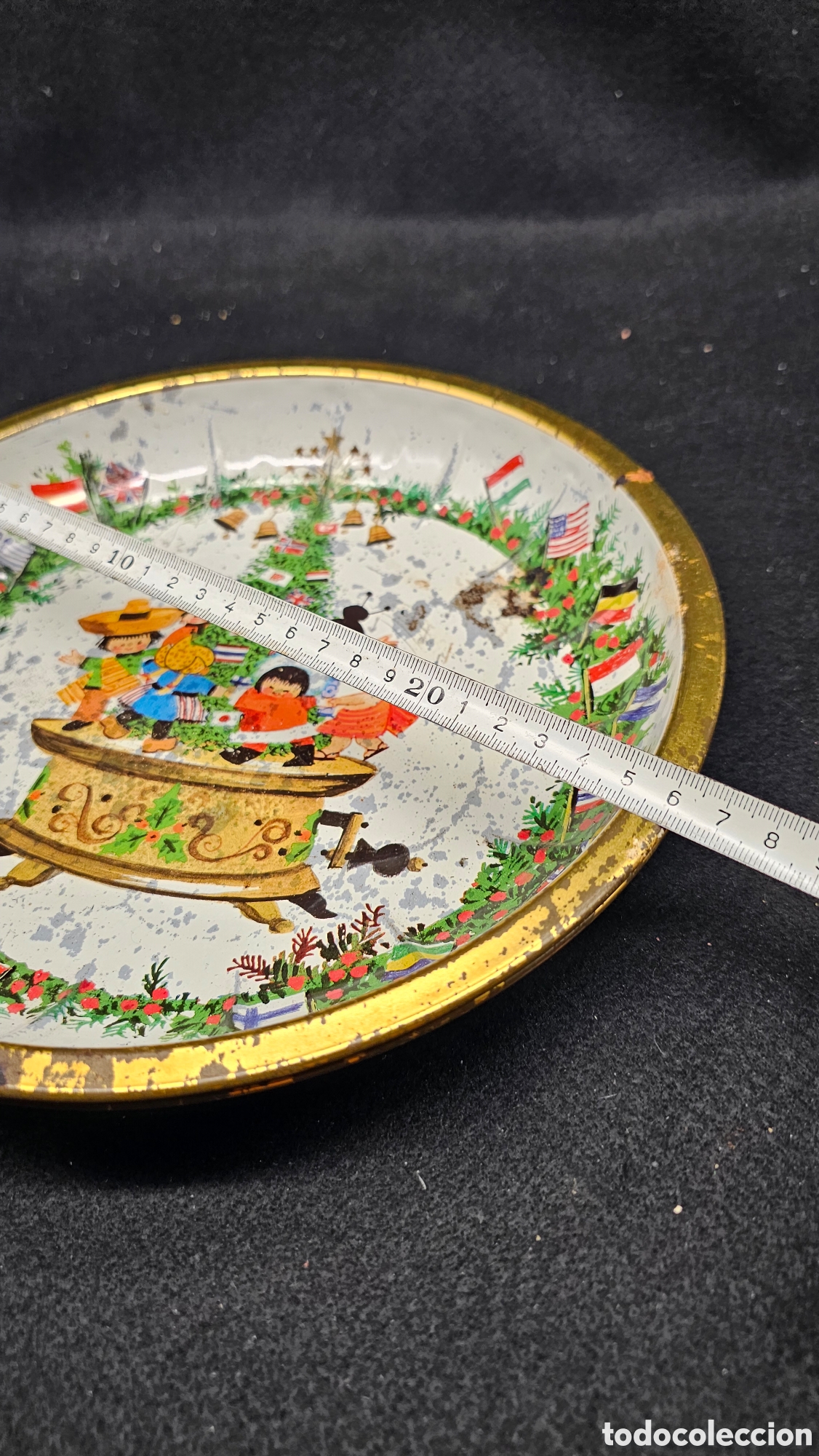 Antig&uuml;edades: Antiguos platos de chapa navide&ntilde;os - Foto 11