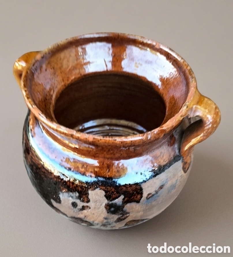 Antig&uuml;edades: OLLA - PUCHERO DE BARRO COCIDO CON ASAS - - Foto 2