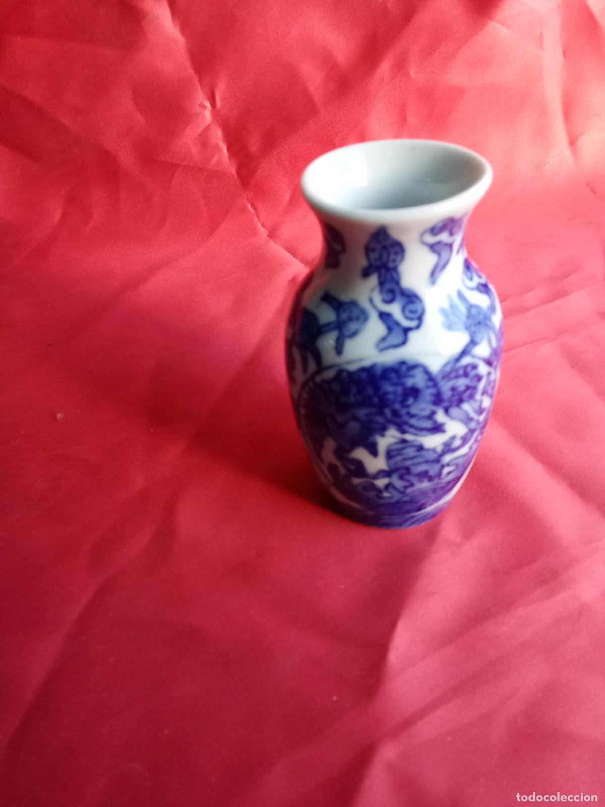Antig&uuml;edades: Bonito jarr&oacute;n chino azul cobalto. V.2