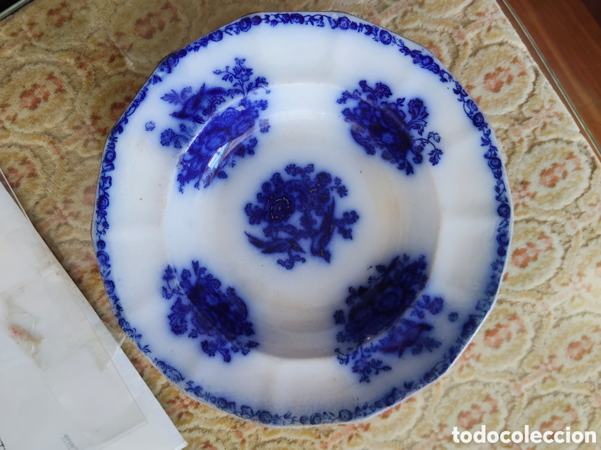 Antig&uuml;edades: PLATO ceramica SARGADELOS S.XIX tercera &eacute;poca