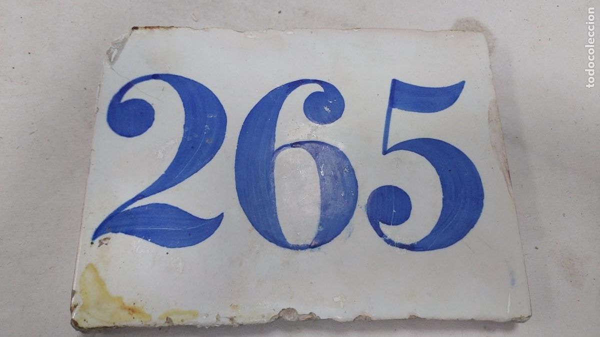 Antig&uuml;edades: Antiguo azulejo de manises n&uacute;mero 265