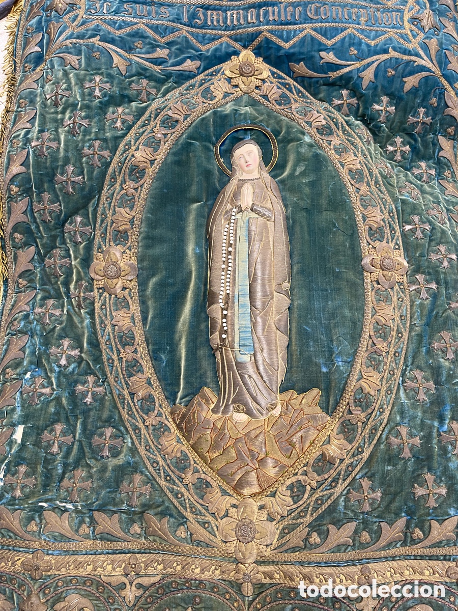 Antig&uuml;edades: Estandarte bordado en oro - Foto 11