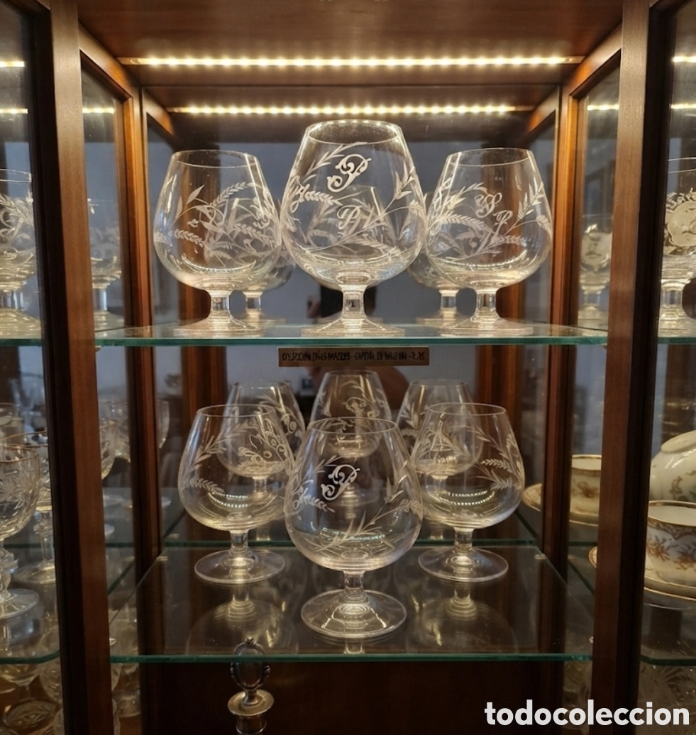 Antig&uuml;edades: Bohemia (Antiguas) 6 copas de co&ntilde;ac brandy Sin uso