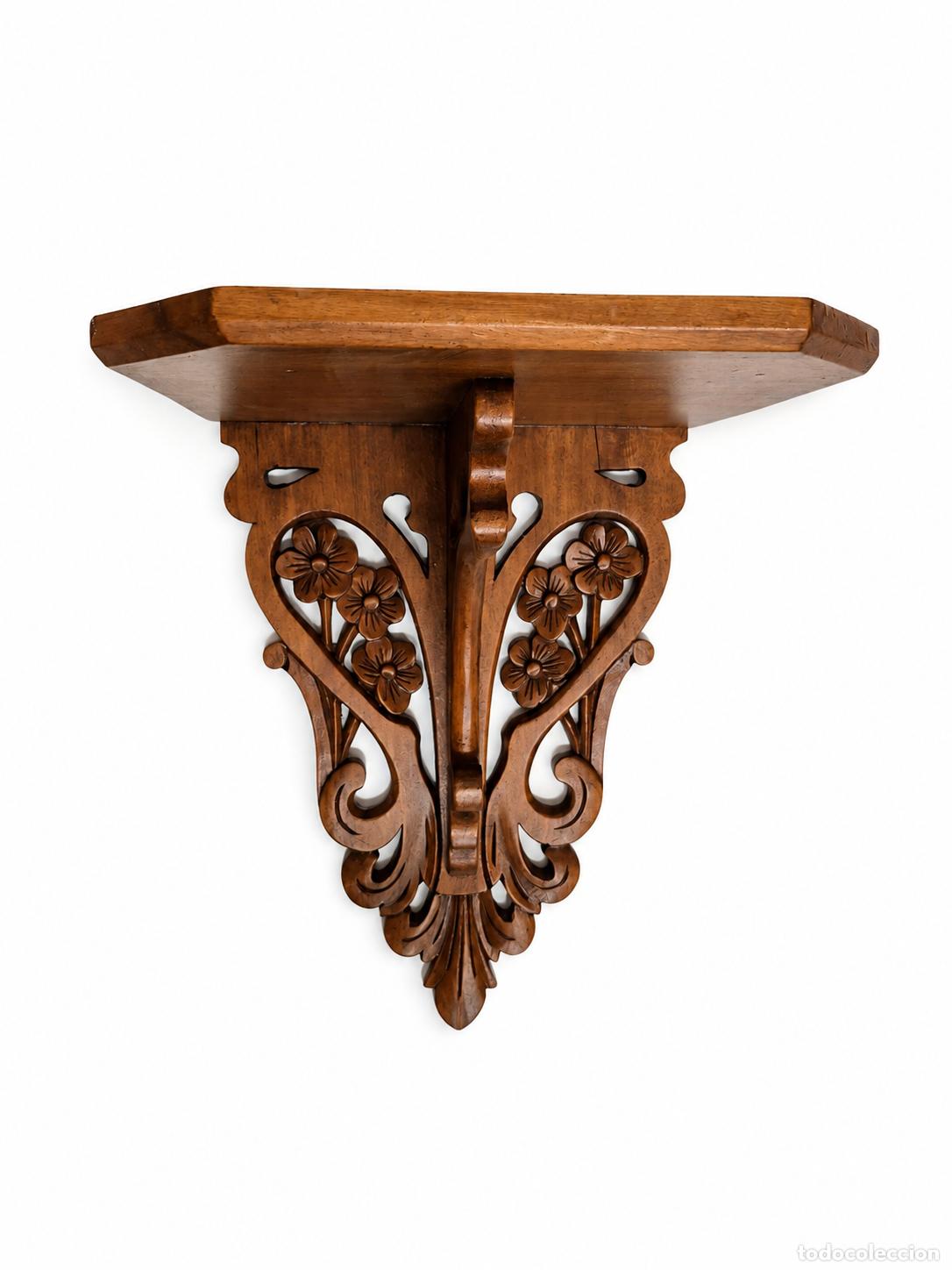 Antig&uuml;edades: Antigua M&eacute;nsula Modernista - Talla de Madera - Ideal para Imagen, etc.