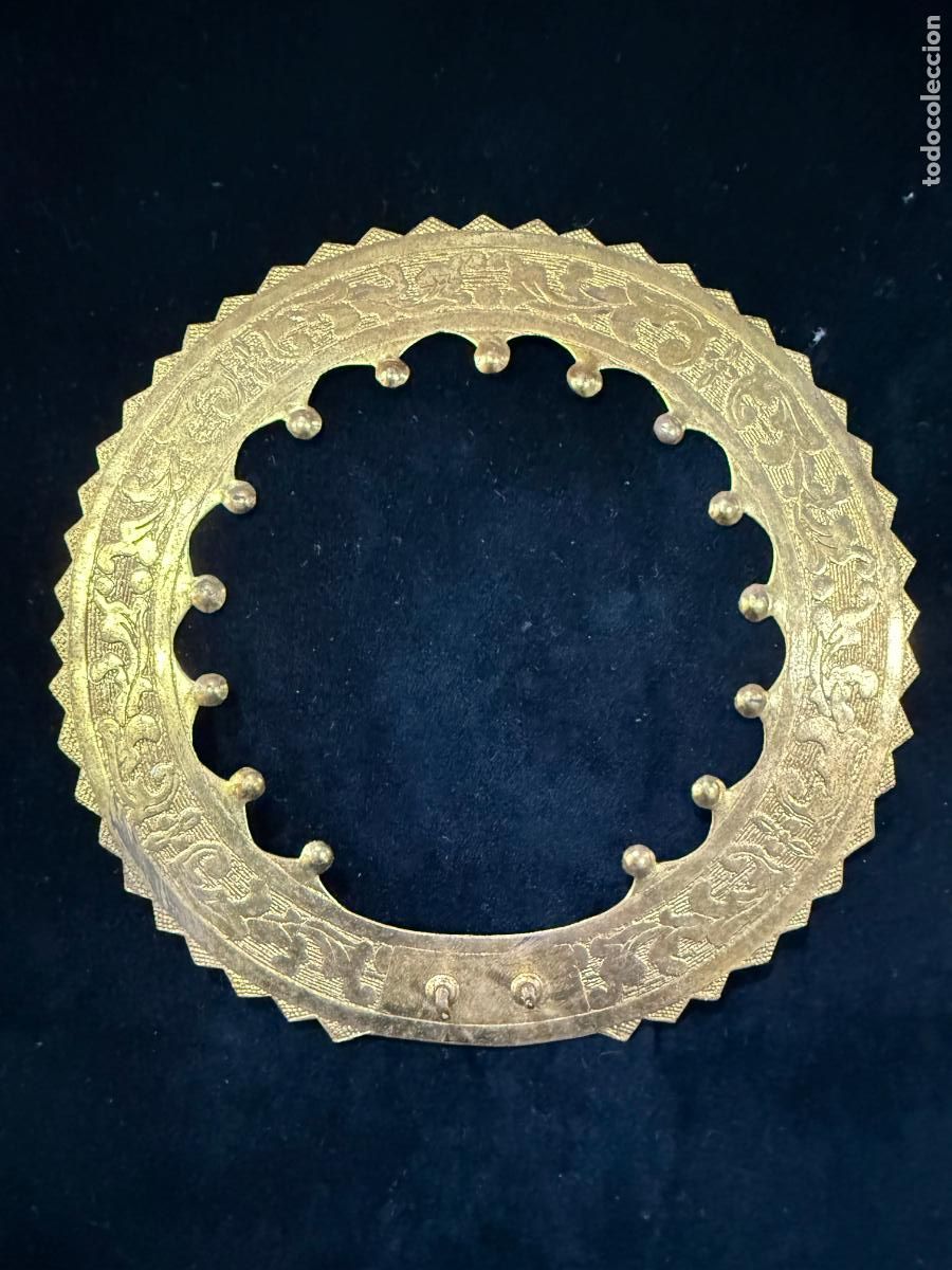 Antig&uuml;edades: PRECIOSO ARO PARA IMAGEN RELIGIOSA - MEDIDA 12 CM