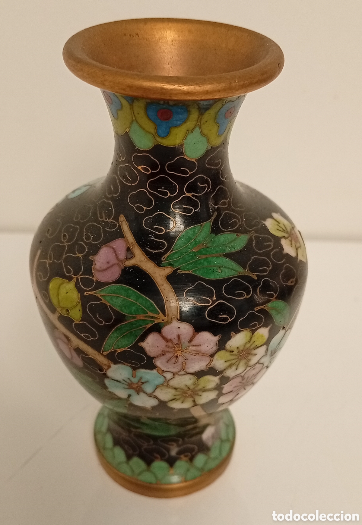 Antig&uuml;edades: JARRON MINIATURA CLOISONNE CHINO BRONCE