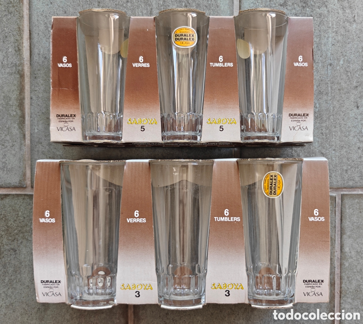 Antig&uuml;edades: Lote Vasos Duralex Antiguos Nuevos