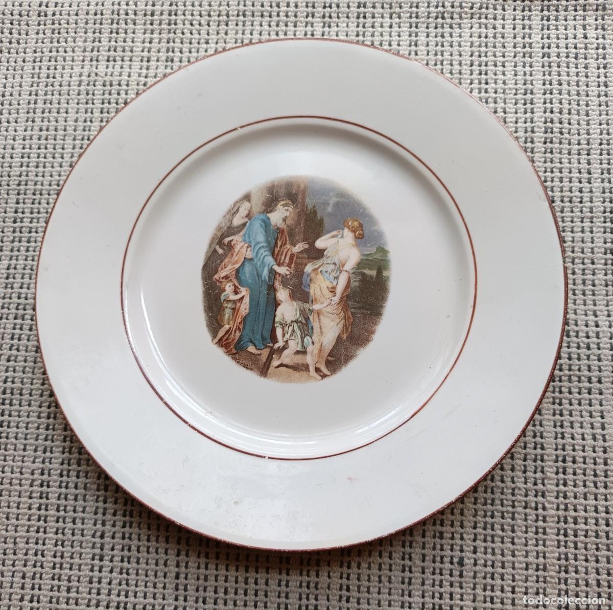 Antig&uuml;edades: Muy antiguo plato de porcelana L.O.R.J. Sevilla