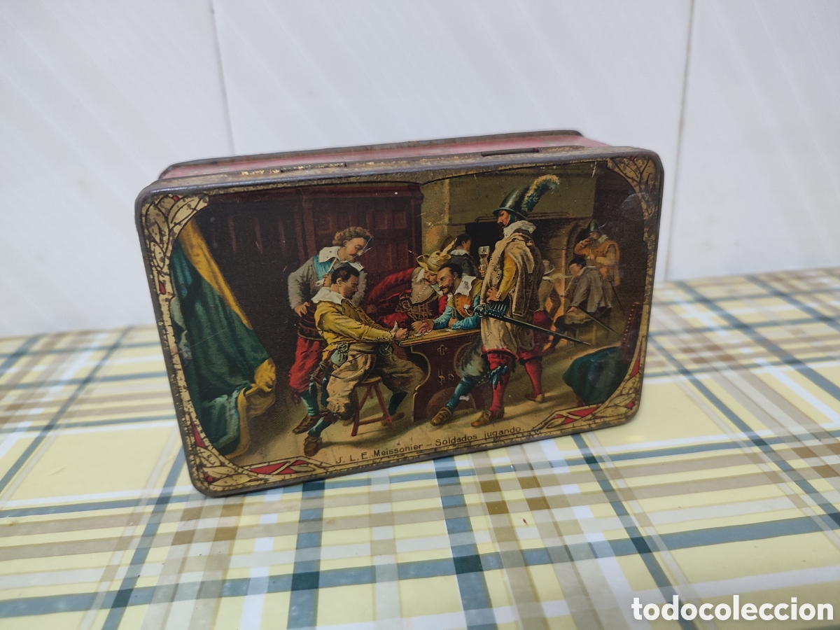 Antig&uuml;edades: Caja lata metal soldados